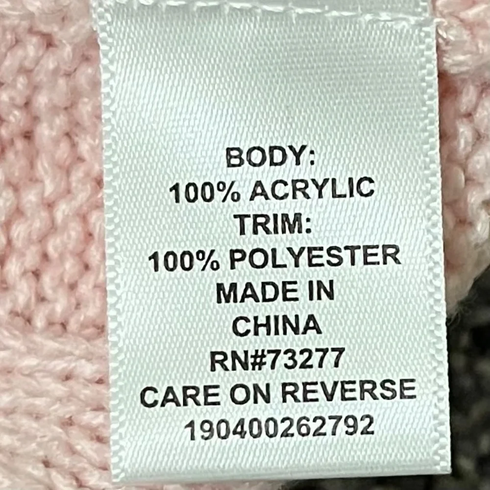 ELLE Women's Mock-layer Cable Knit Sweater; Pink; Size M - Picture 13 of 16